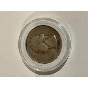 1950-D Washington Quarter – 90% Silver – Circulated Condition – Denver Mint G/VG